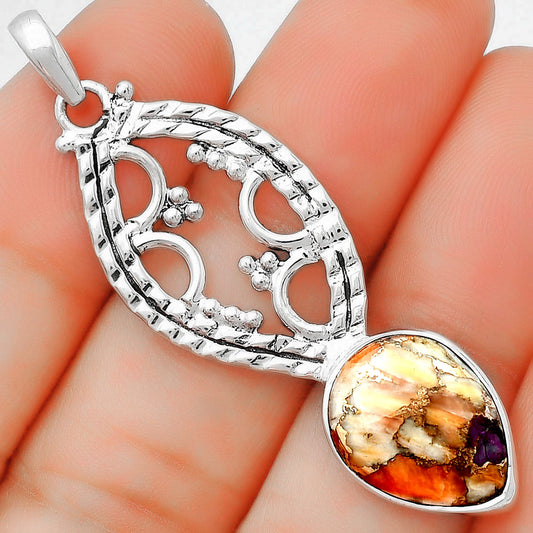 Spiny Oyster Turquoise - Arizona Pendant P-1035 SDP125869