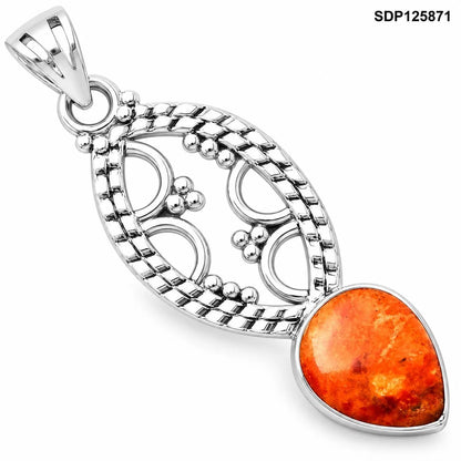 Natural Red Sponge Coral Pendant P-1035 SDP125871
