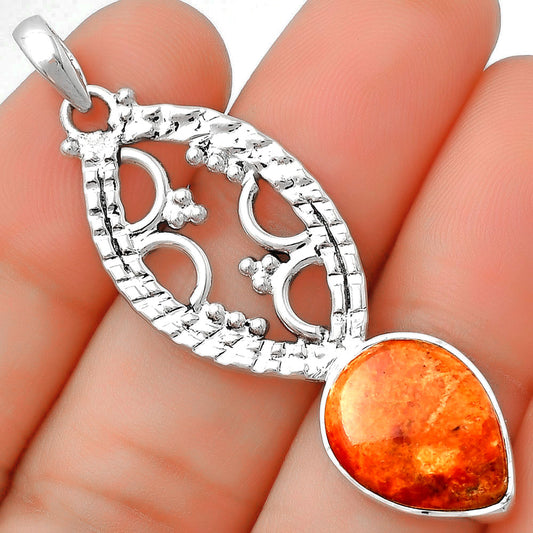 Natural Red Sponge Coral Pendant P-1035 SDP125871