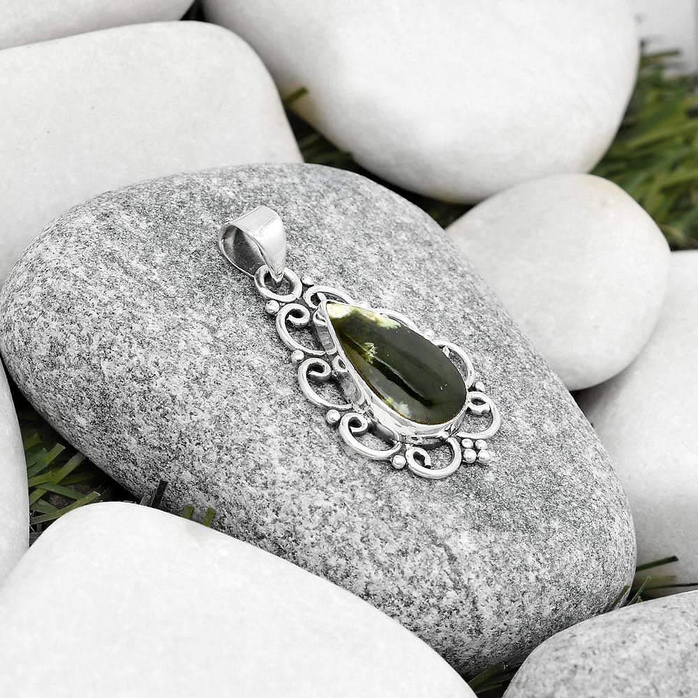 Natural Chrome Chalcedony Pendant P-1699 SDP125920