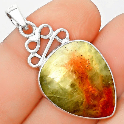 Natural Golden Seraphinite Pendant P-1554 SDP125971