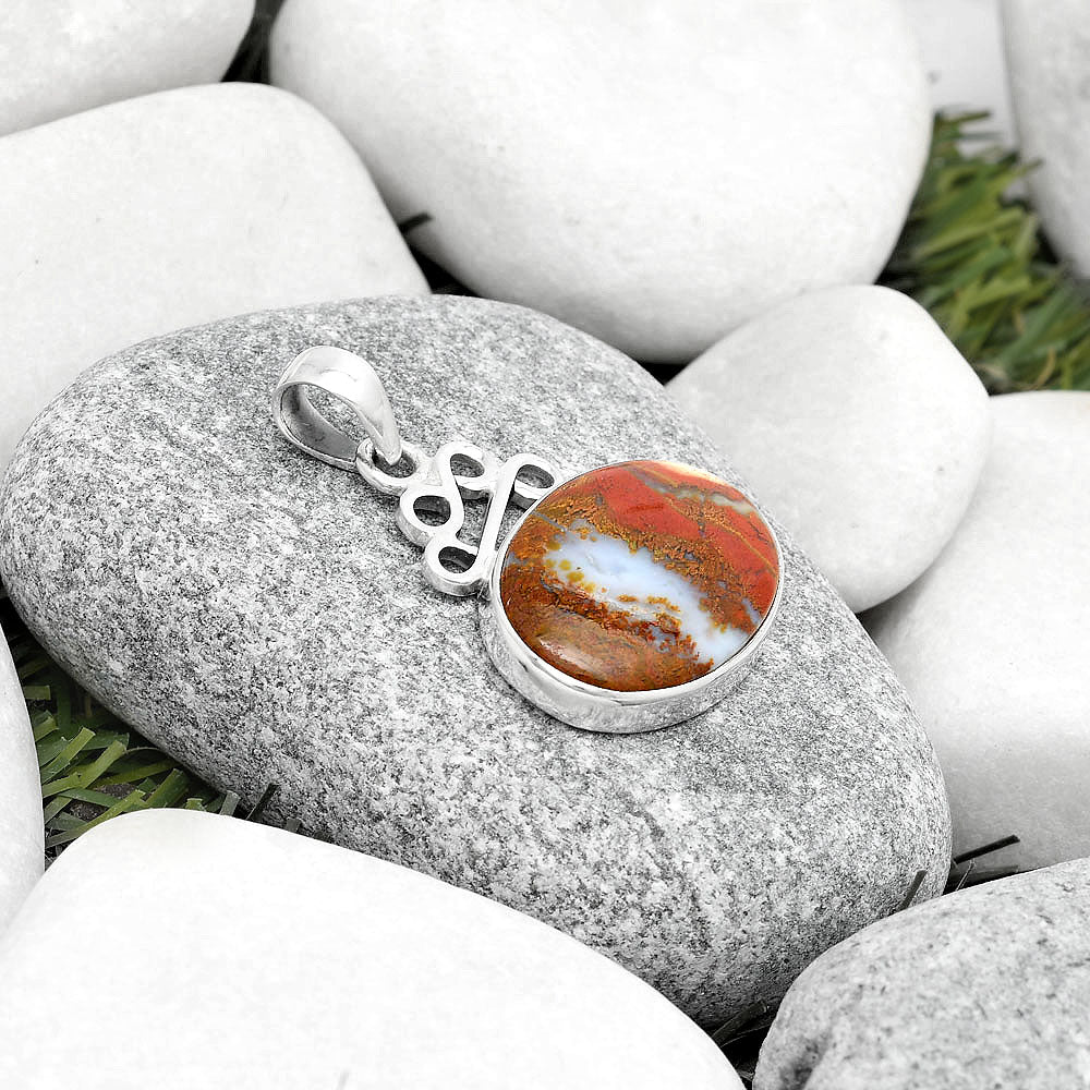 Natural Red Moss Agate Pendant P-1554 SDP125977
