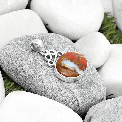 Natural Red Moss Agate Pendant P-1554 SDP125977