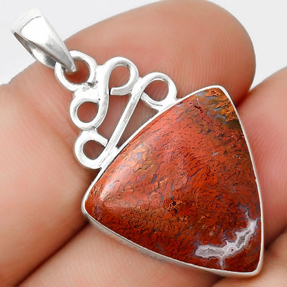 Natural Red Moss Agate Pendant P-1554 SDP125986