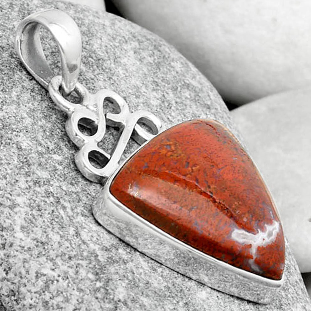 Natural Red Moss Agate Pendant P-1554 SDP125986