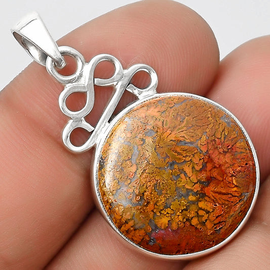 Natural Red Moss Agate Pendant P-1554 SDP125989