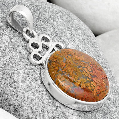 Natural Red Moss Agate Pendant P-1554 SDP125989