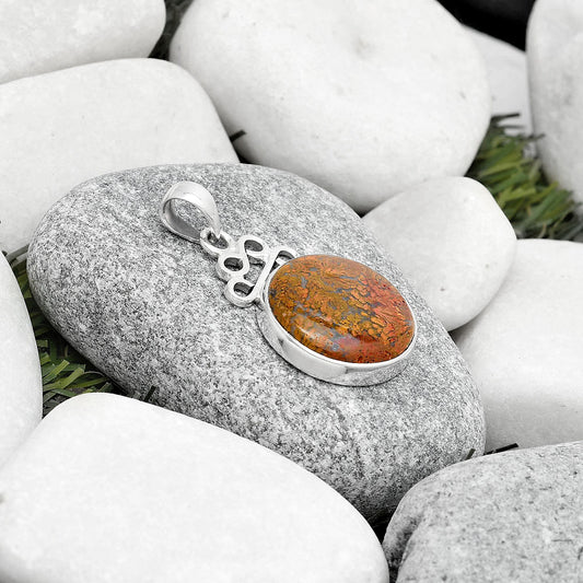 Natural Red Moss Agate Pendant P-1554 SDP125989