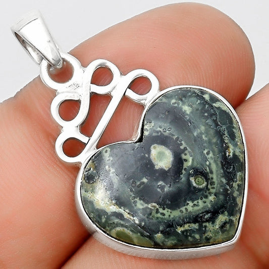 Heart Natural Star Galaxy Jasper Pendant P-1554 SDP125994