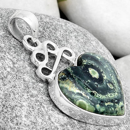 Heart Natural Star Galaxy Jasper Pendant P-1554 SDP125994