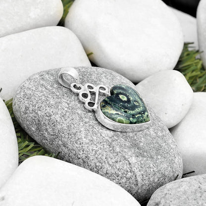 Heart Natural Star Galaxy Jasper Pendant P-1554 SDP125994