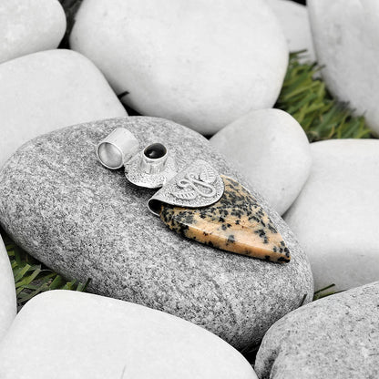 Russian Honey Dendrite Opal & Black Onyx Pendant P-1545 SDP126077