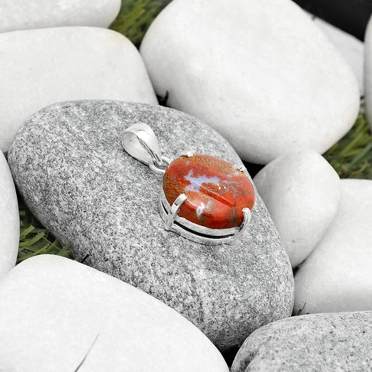 Natural Red Moss Agate Pendant P-1013 SDP126135