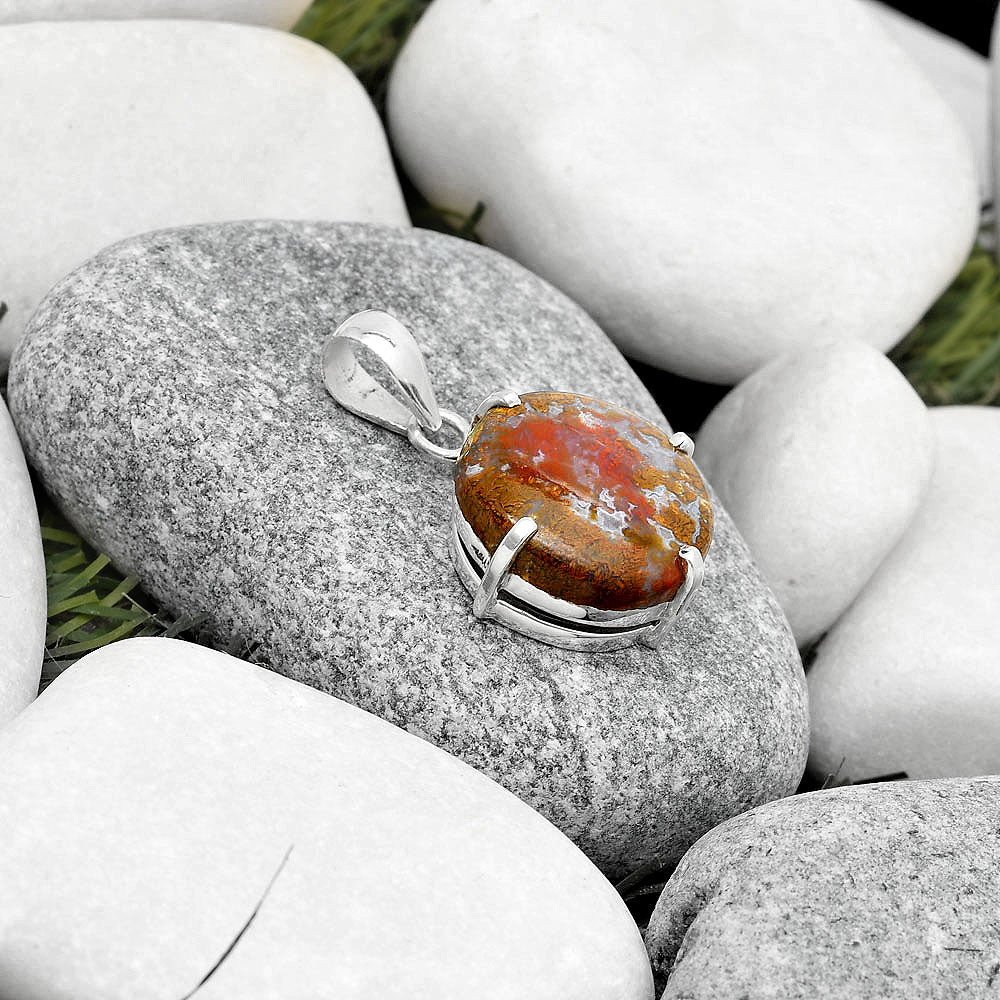 Natural Red Moss Agate Pendant P-1013 SDP126137