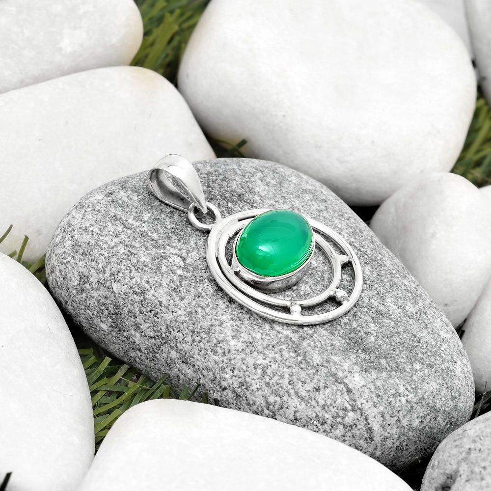 Natural Green Onyx Pendant P-1712 SDP126208