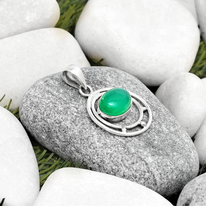 Natural Green Onyx Pendant P-1712 SDP126208