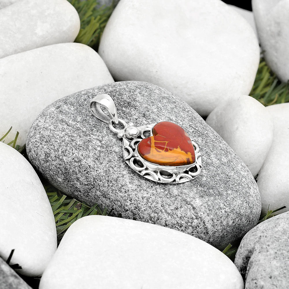 Heart Natural Noreena Jasper Pendant P-1242 SDP126223