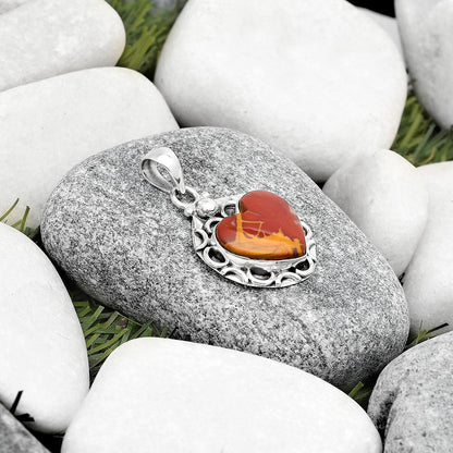 Heart Natural Noreena Jasper Pendant P-1242 SDP126223