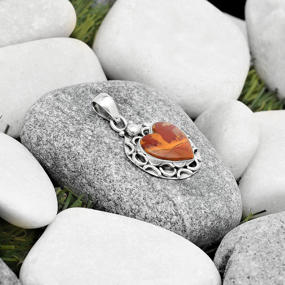 Heart Natural Noreena Jasper Pendant P-1242 SDP126227