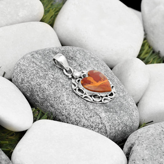 Heart Natural Noreena Jasper Pendant P-1242 SDP126227