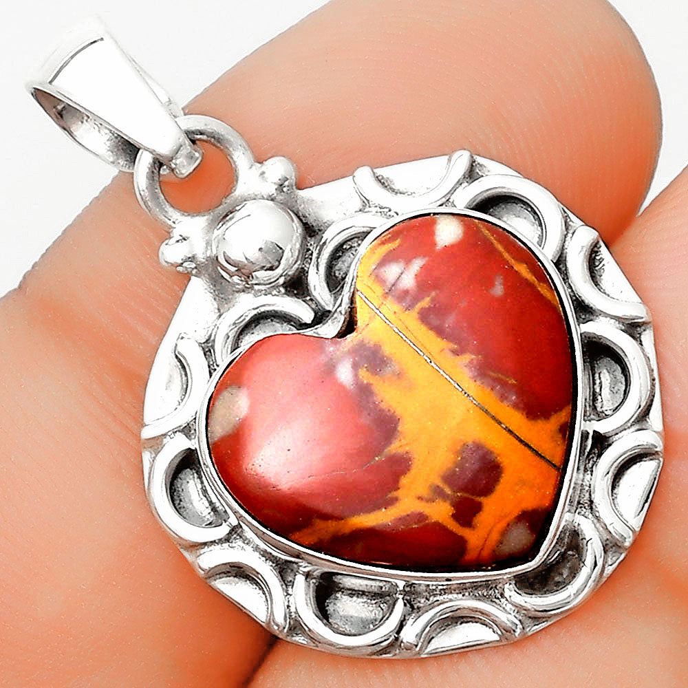 Heart Natural Noreena Jasper Pendant P-1242 SDP126232