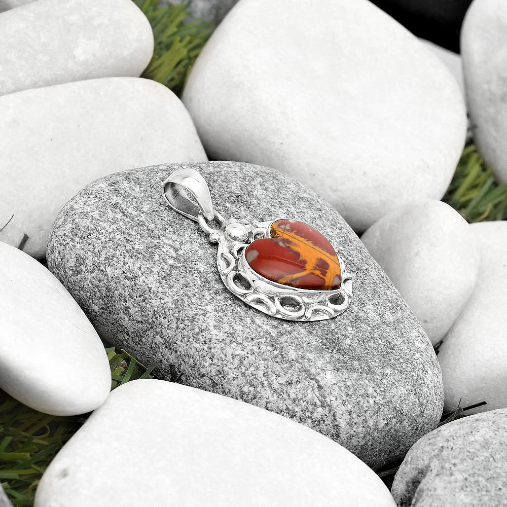 Heart Natural Noreena Jasper Pendant P-1242 SDP126232