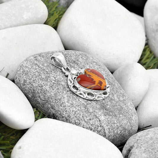 Heart Natural Noreena Jasper Pendant P-1242 SDP126232