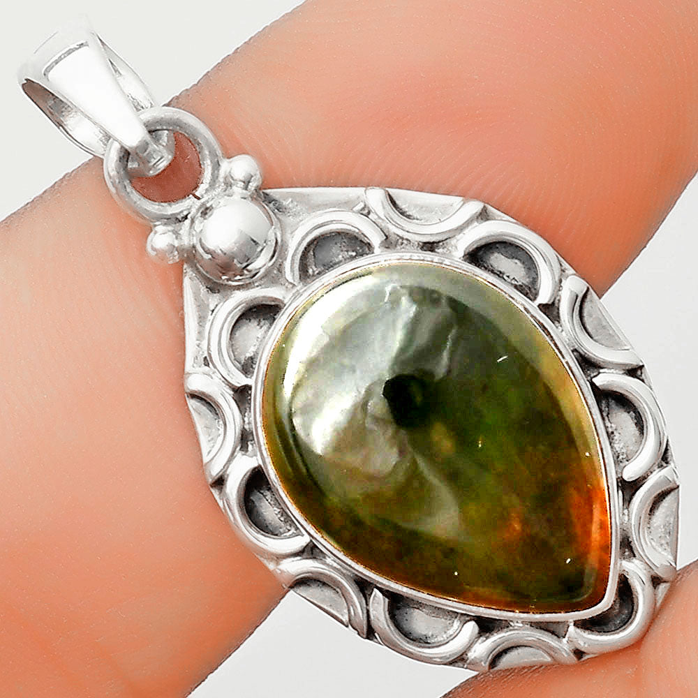 Natural Chrome Chalcedony Pendant P-1242 SDP126238