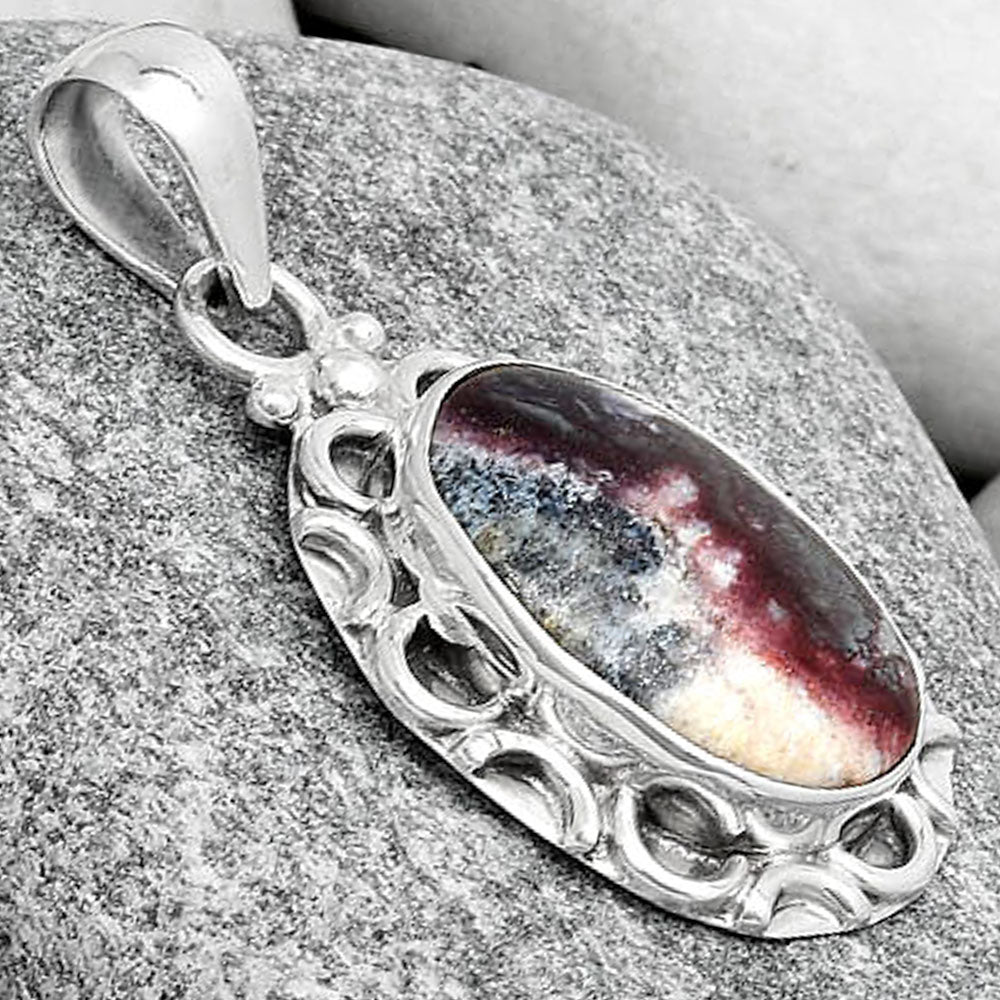Natural Indian Blanket Jasper Pendant P-1242 SDP126247