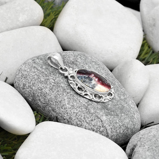 Natural Indian Blanket Jasper Pendant P-1242 SDP126247