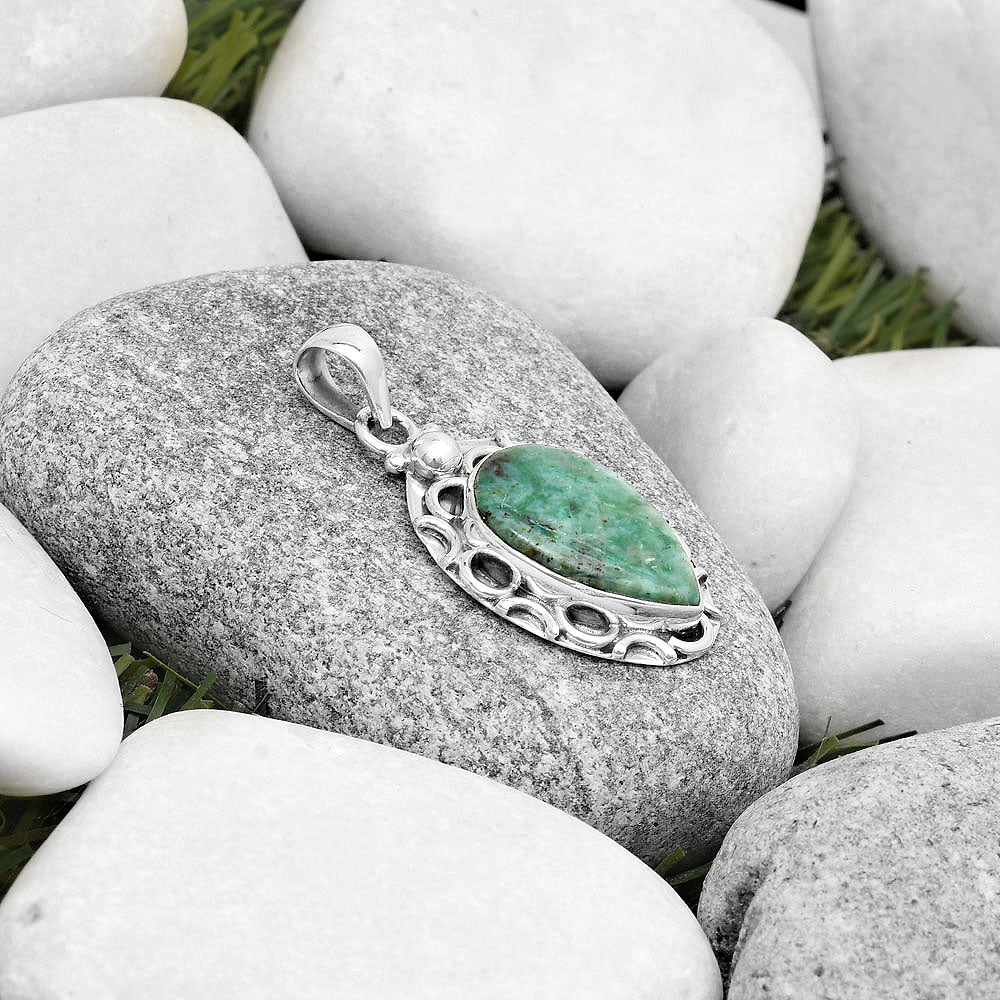 Natural Larsonite Jasper Pendant P-1242 SDP126248