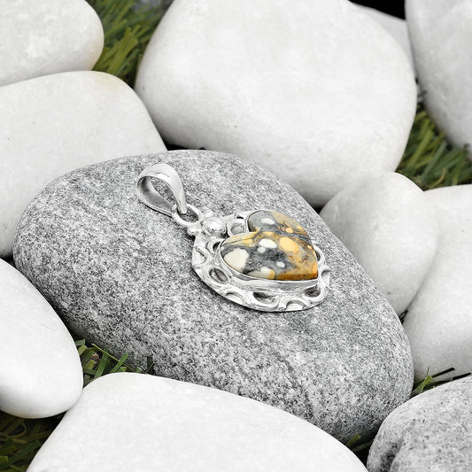 Heart Maligano Jasper - Indonesia Pendant P-1242 SDP126257