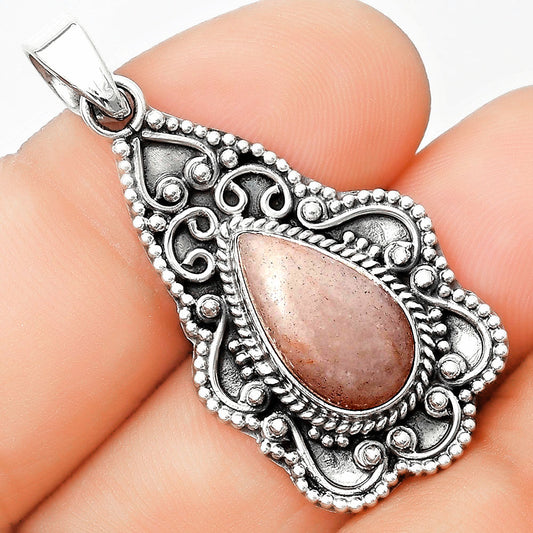Natural Pink Scolecite Pendant P-1214 SDP126265