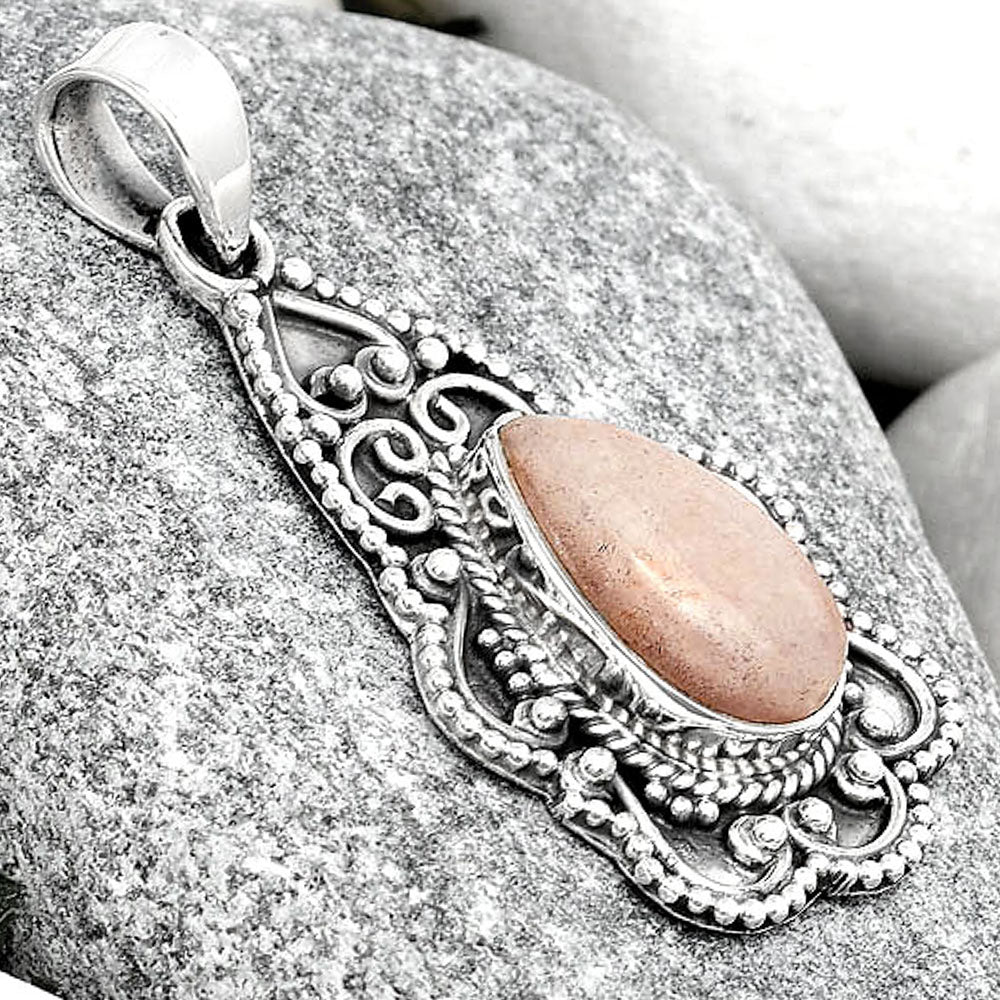 Natural Pink Scolecite Pendant P-1214 SDP126265