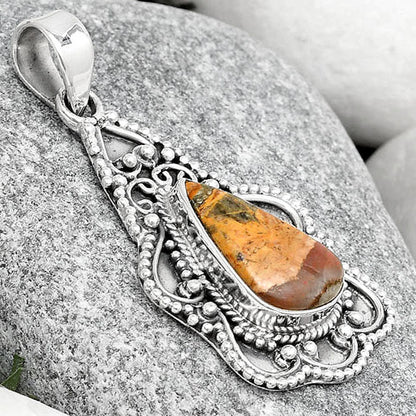 Natural Moroccan Yellow Jacket Jasper Pendant P-1214 SDP126269