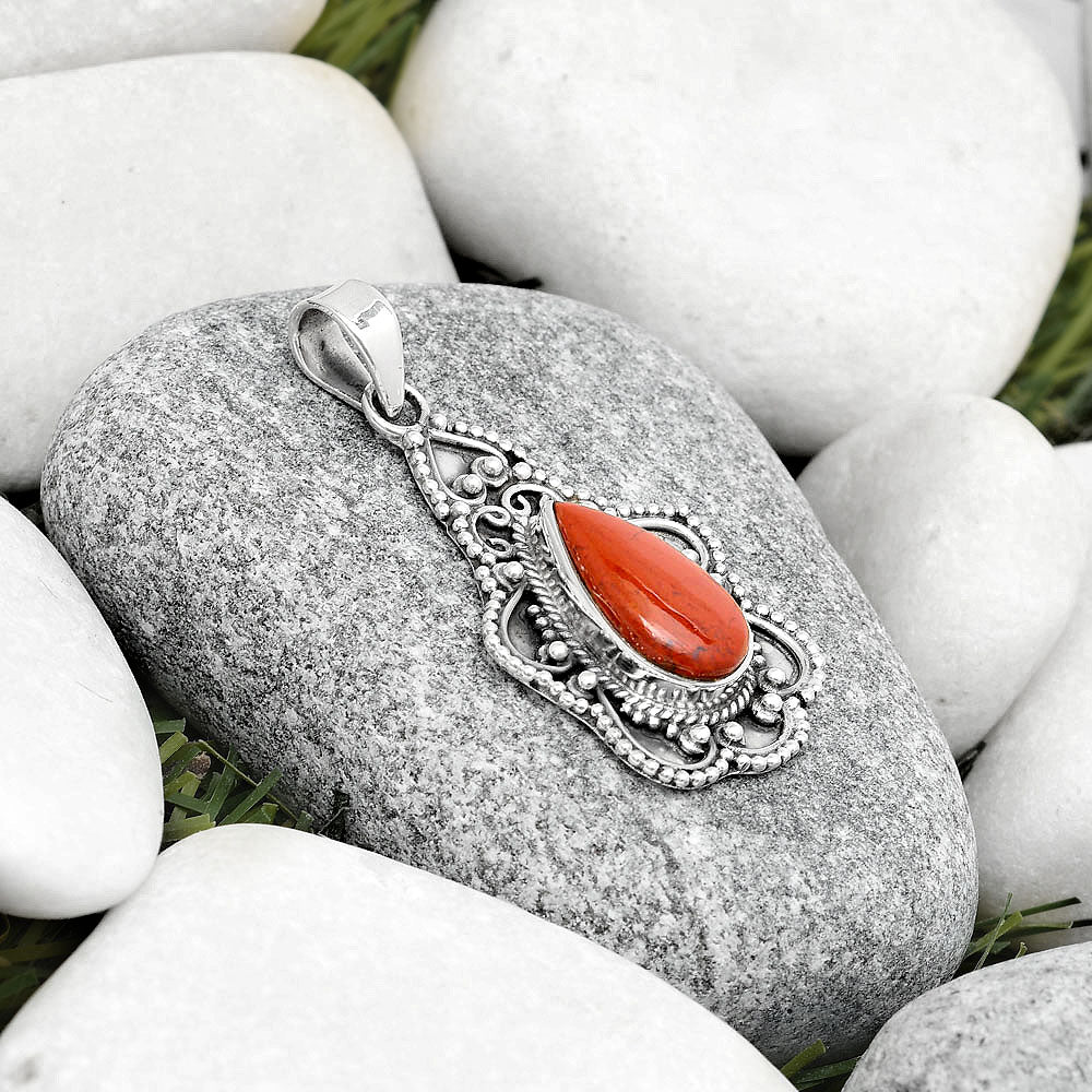 Natural Red Moss Agate Pendant P-1214 SDP126272