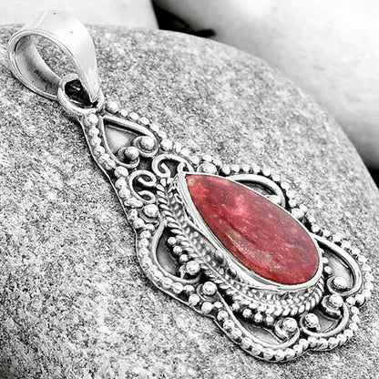 Natural Pink Thulite - Norway Pendant P-1214 SDP126286