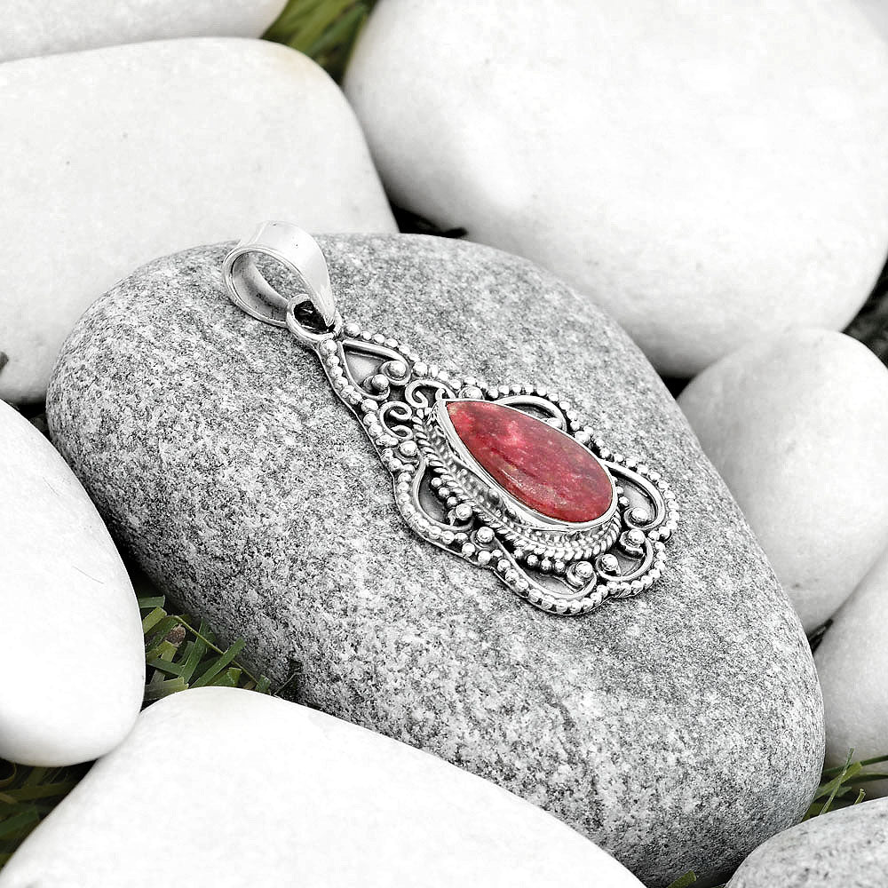 Natural Pink Thulite - Norway Pendant P-1214 SDP126286