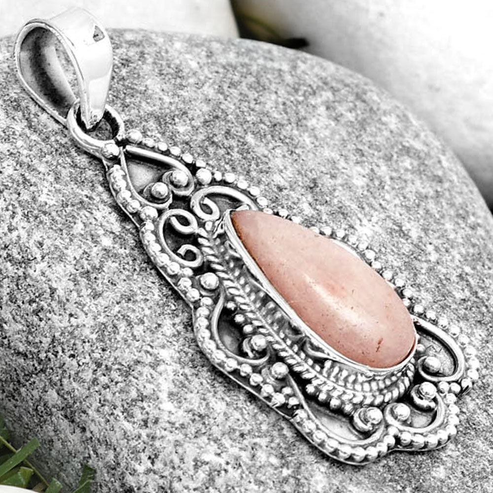 Natural Pink Scolecite Pendant P-1214 SDP126288
