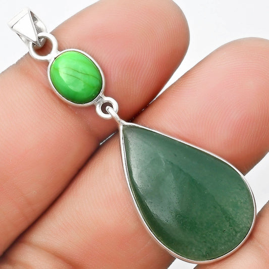 Green Aventurine & Green Turquoise Pendant P-1098 SDP126363
