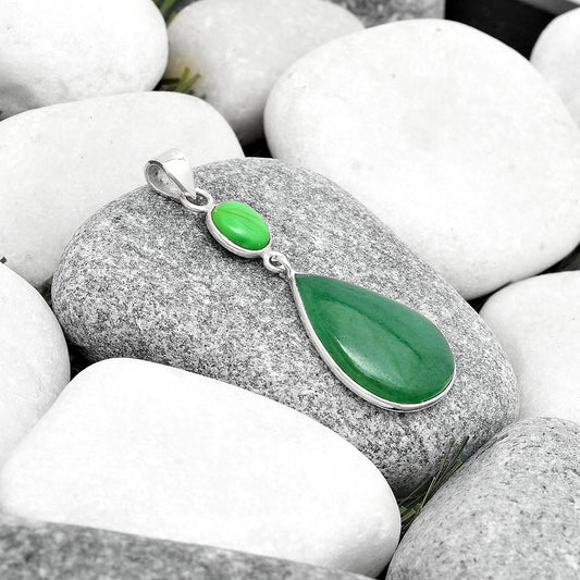 Green Aventurine & Green Turquoise Pendant P-1098 SDP126363
