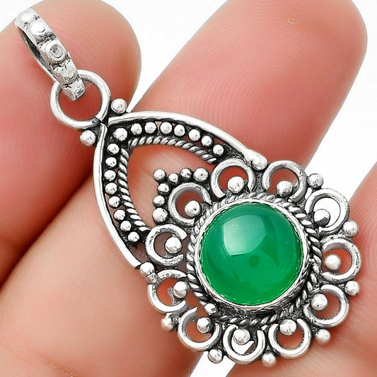 Natural Green Onyx Pendant P-1224 SDP126466