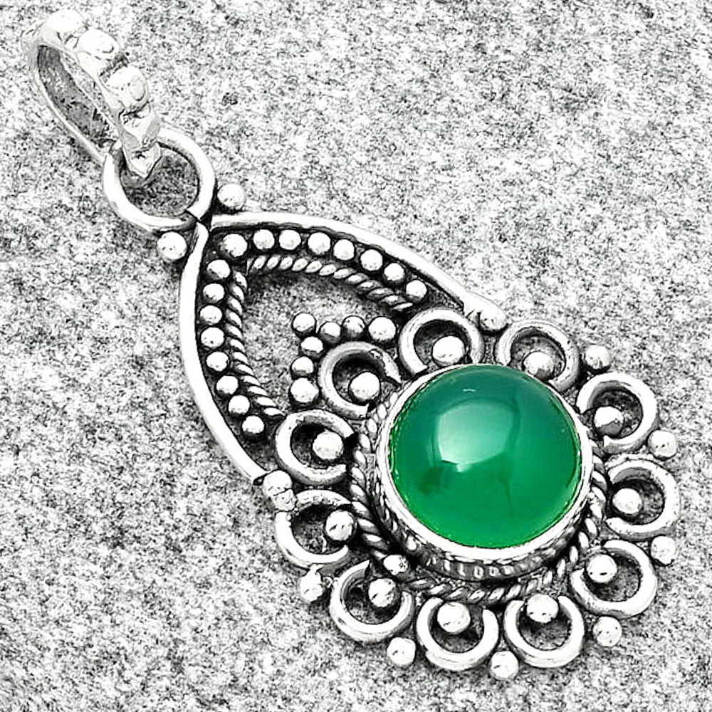 Natural Green Onyx Pendant P-1224 SDP126466