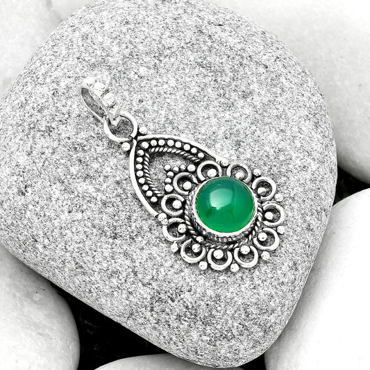 Natural Green Onyx Pendant P-1224 SDP126466
