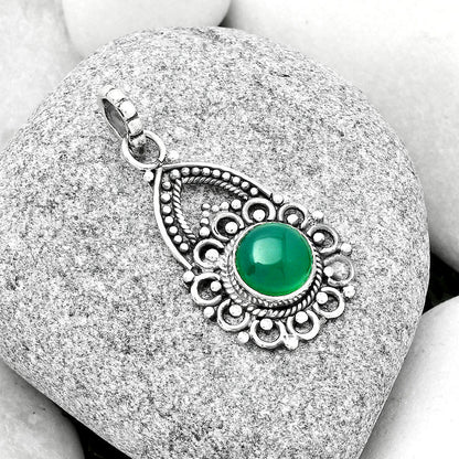Natural Green Onyx Pendant P-1224 SDP126469