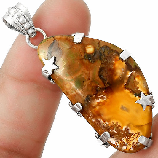 Natural Rhyolite - Rainforest Jasper Pendant P-1189 SDP126475