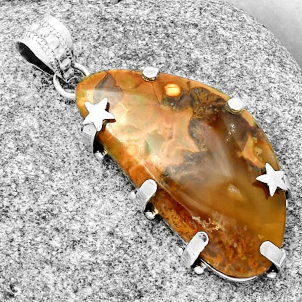 Natural Rhyolite - Rainforest Jasper Pendant P-1189 SDP126475