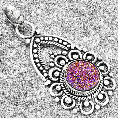 Titanium Druzy Pendant P-1224 SDP126478