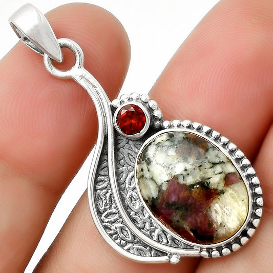 Natural Russian Eudialyte & Garnet Pendant P-1467 SDP126506