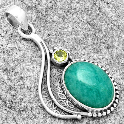 Natural Paraiba Amazonite & Peridot Pendant P-1467 SDP126518